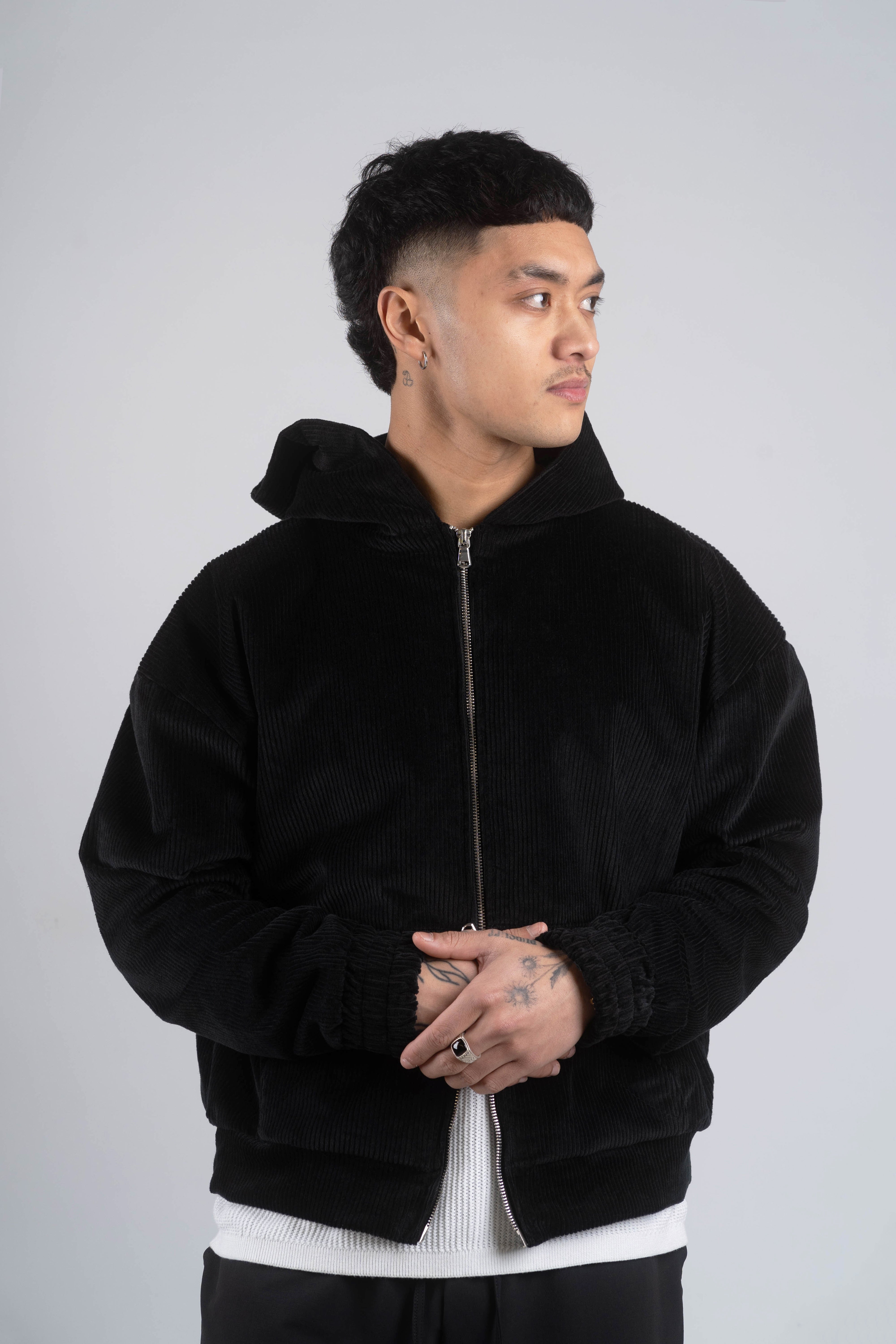 ★DIMITRI BLACK★ 2WAY Essential Corduroy Hood Zip-up Brown Sfa4a8b04e3e34dbc931a8b1e5cff6