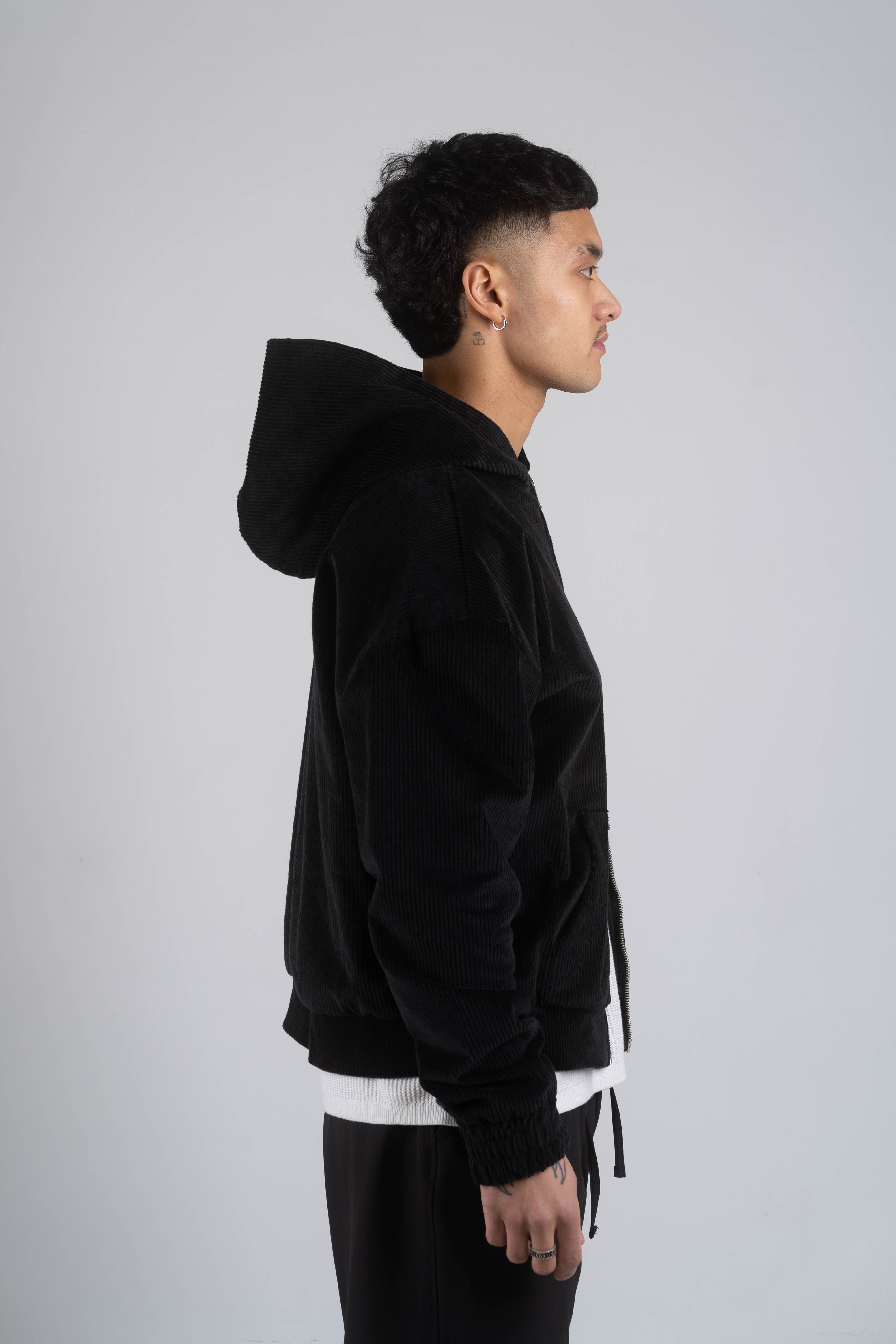 CORDUROY ZIPPED HOODIE – YOU.
