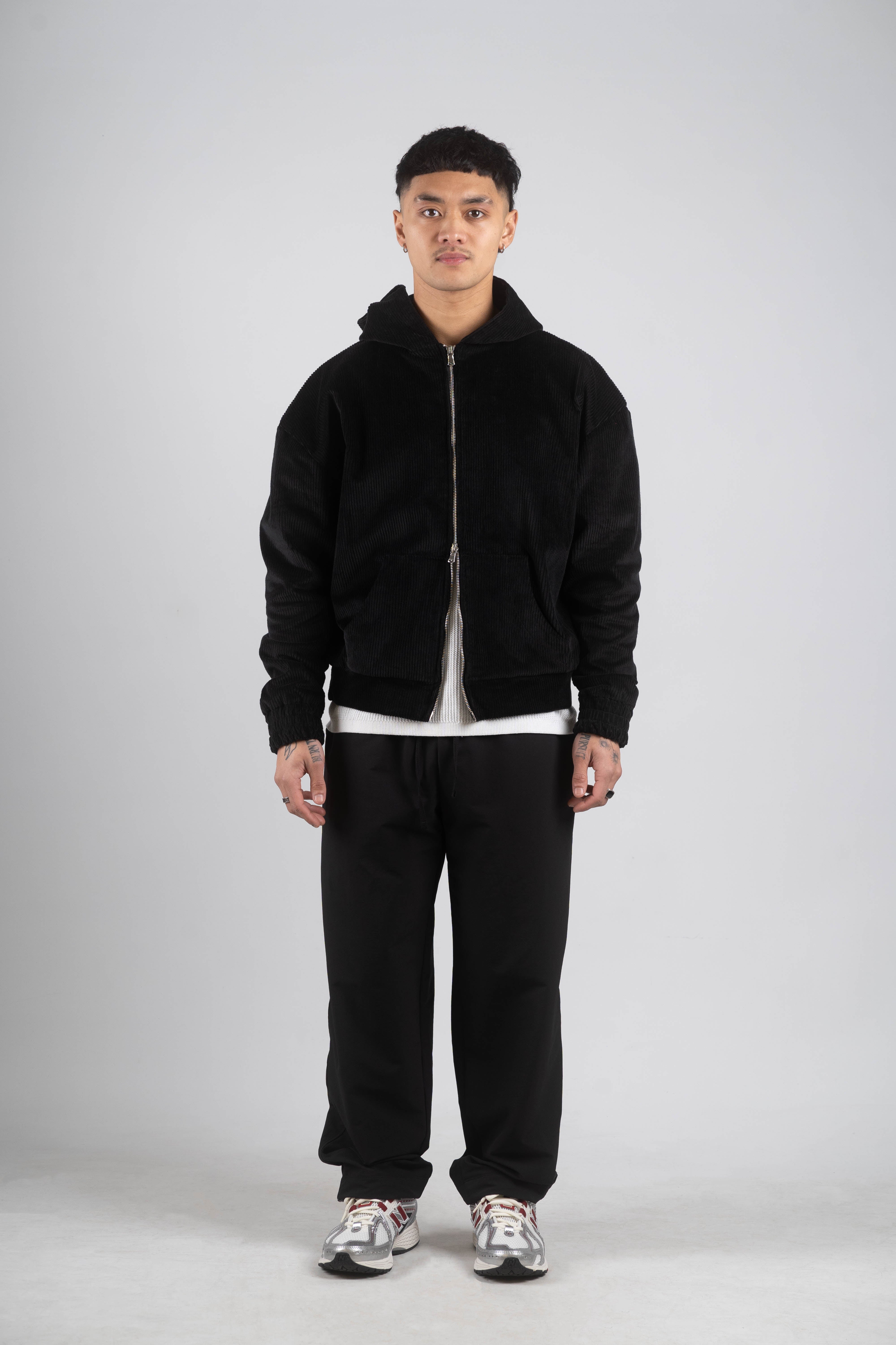 CORDUROY ZIPPED HOODIE – YOU.