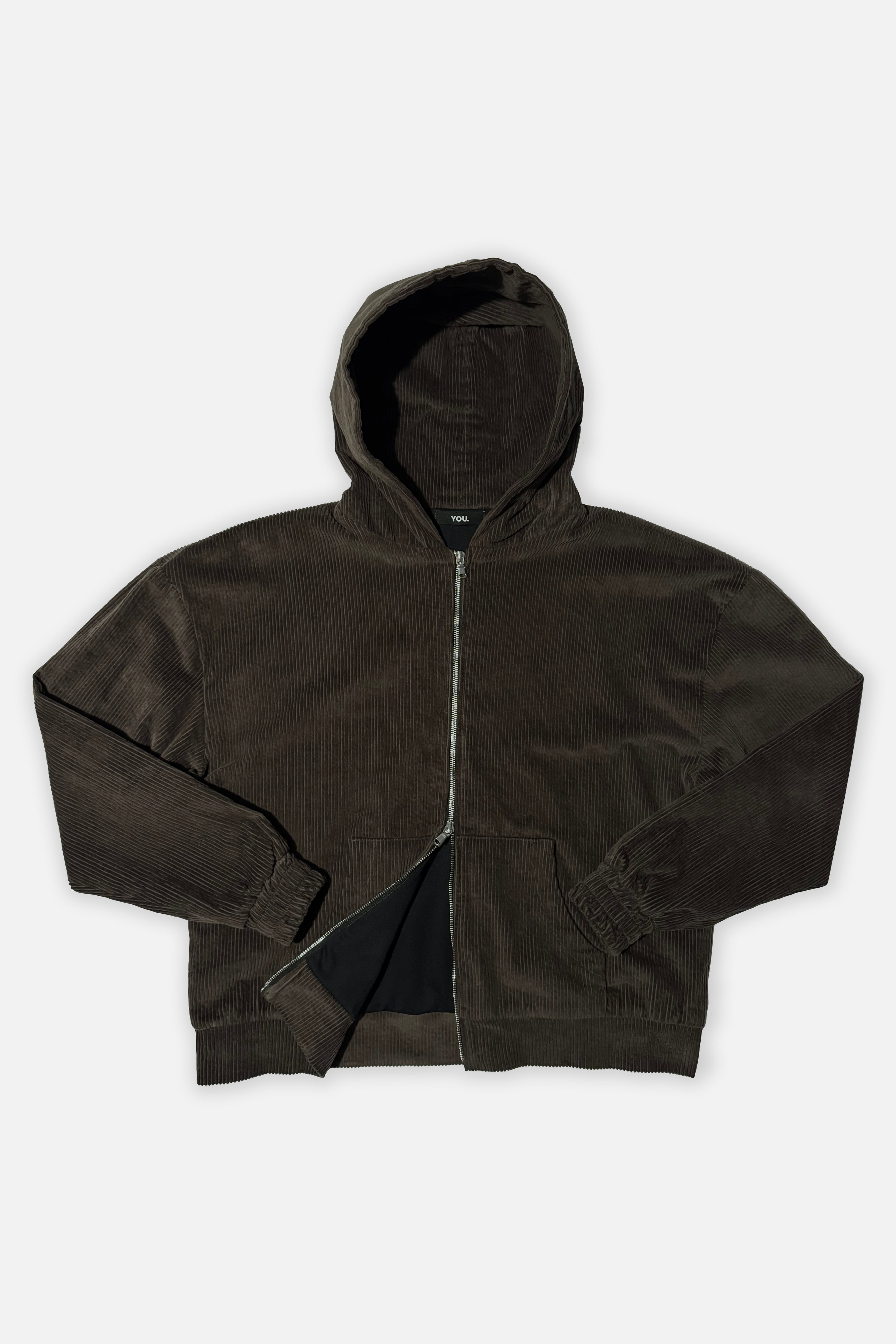 CORDUROY ZIPPED HOODIE